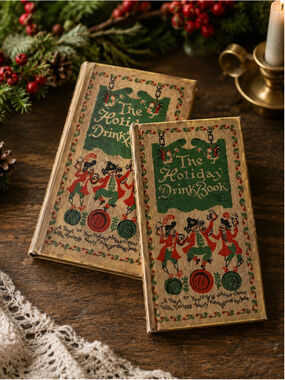 Vintage 1951 The Holiday Drink Book Peter Pauper Press w/ Original Box